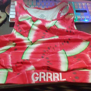 Compression GRRRL Watermelon Sports Bra (Size Sam)